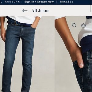 Polo Ralph lauren the Eldridge skinny Jean boys size 14